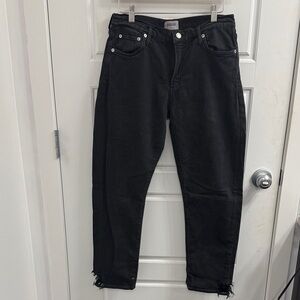 Agolde Jeans Toni Mid Rise Straight Size 29 Black